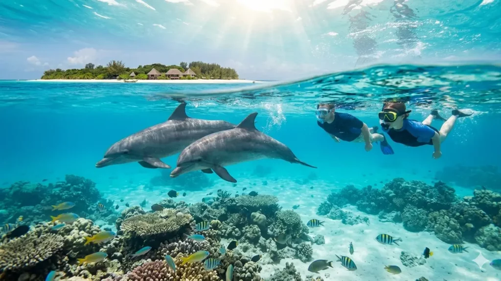 Zanzibar Swimming with Dolphins in Mnemba Island