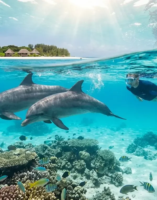 Zanzibar Swimming with Dolphins in Mnemba Island