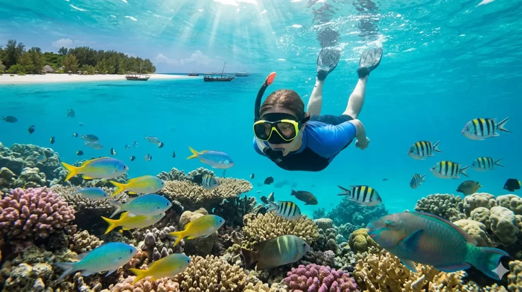 Zanzibar Mnemba Island Snorkeling Image