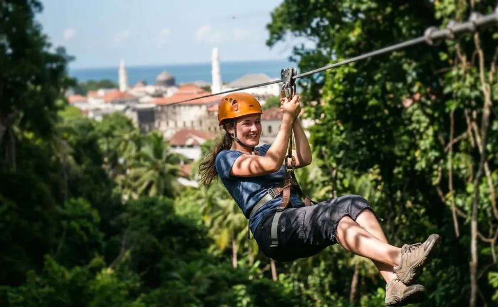 Zanzibar zip line image