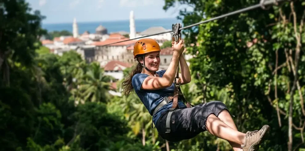 Zanzibar zip line image